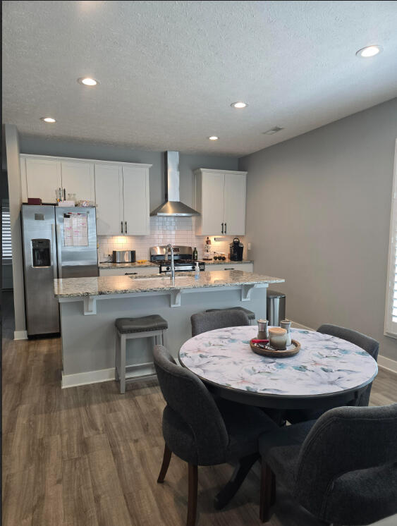 Shared: pots, pans, Keurig, toaster, dishes, cups, mugs, silverware, stove, oven, and microwave.